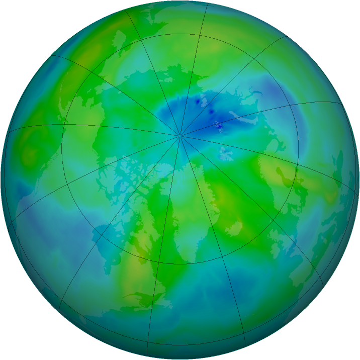 Arctic ozone map for 23 September 2014
